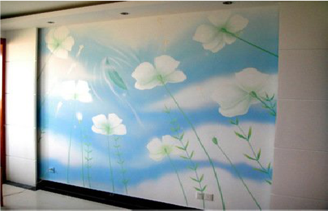 建德画墙绘怎么画好白云的蓬松感?