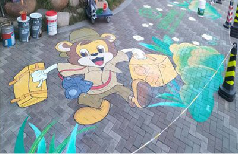 建德夏季画地面彩绘会遇到的问题