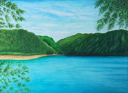 建德在墙绘中，如何绘画绿水青山？